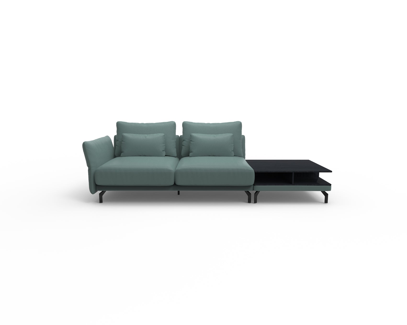 Seagull 2 Seater Sofa with Shelf Table (Right)